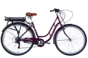 Велосипед с электроприводом 28" ST Dorozhnik eRETRO Vbr FR рама-19" 36B 13А*ч 500Вт малиновый 2026