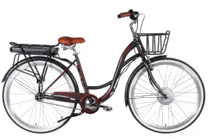 Велосипед с электроприводом 28" ST Dorozhnik eAQUAMARINE BH рама-19" 36B 13А*г 500Вт серый YS 7810 с корзиной 2026