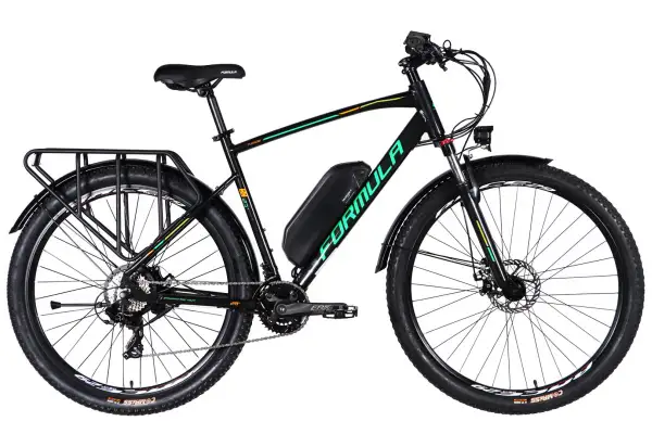 Велосипед з електроприводом 29 AL Formula eCURSOR MAN DD CS рама-21 48B 13А*г 500Вт чорно-зелений 2026 - Магазин ВелоБуча