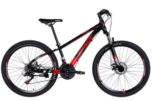 Велосипед AL 26" SPACE MERCURY DD FR рама-13" черно-красный 2026
