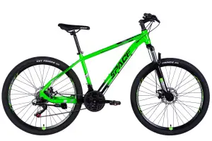Велосипед AL 27.5" SPACE MERCURY DD FR рама-17" зелено-черный 2026