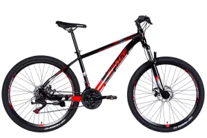 Велосипед AL 27.5" SPACE MERCURY DD FR рама-17" черно-красный 2026