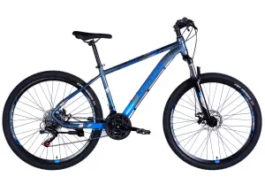 Велосипед AL 27.5" SPACE MERCURY DD FR рама-17" серо-синий 2026