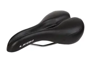 Седло без замка 275*172 мм с отверстием K.San YBT-K080 чёрный logo LEON Седло без замка 275*172 мм с отверстием K.San YBT-K080 чёрный logo LEON