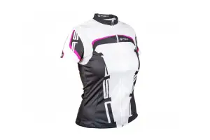 Женская футболка Author Lady Sport 15A, размер S, бело/ розово черная - Магазин ВелоБуча