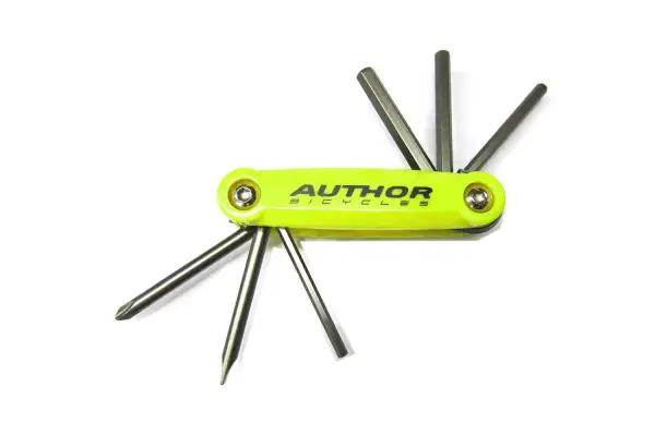 Мининструмент мультитул  Author AHT ToolBox 6, неоново желтый/черный - Магазин ВелоБуча