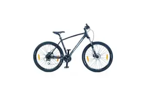 Велосипед AUTHOR (2023-24) Impulse II 27.5", рама 15", цвет-черный (серебристый) // черный