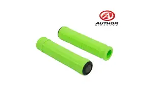 Грипсы Author AGR SILICONE, l.130 мм, цвет: зеленый - Магазин ВелоБуча