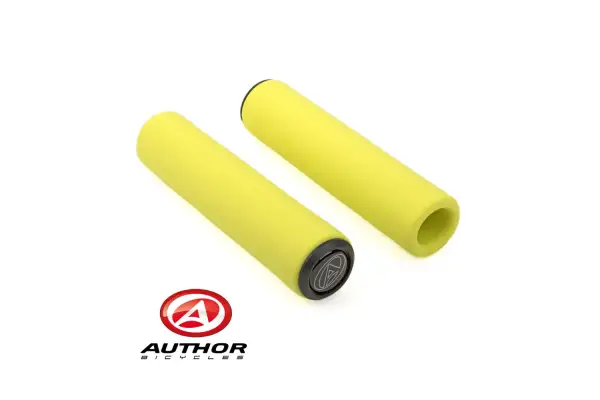 Гріпси Author AGR SILICONE Elite, l.130 мм, колір: неоново жовті - Магазин ВелоБуча