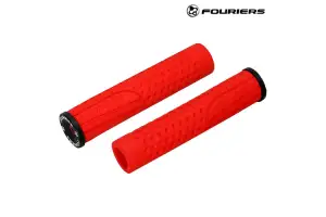 Рукоятки керма Fouriers Silicone Grip 30х130мм 74г/пара з/загл з/болт черв - Магазин ВелоБуча