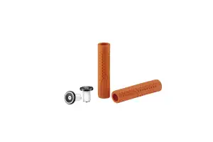 Рукоятки керма Fouriers Silicone Grip 30х130мм 74г/пара з/загл з/болт оранж неон - Магазин ВелоБуча