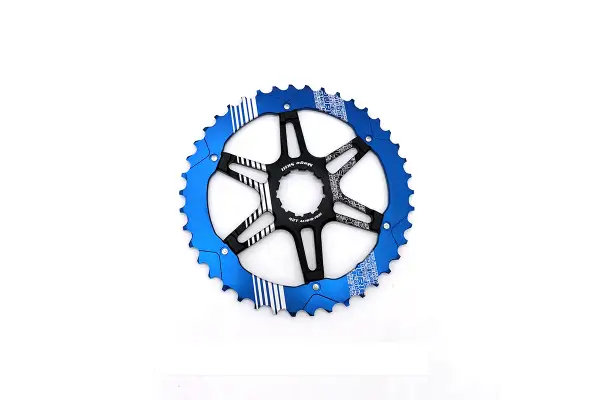 Шестерня задняя МТБ Fouriers Shimano 10шв алю 42Т+сталь 16Т син - Магазин ВелоБуча