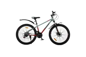 Велосипед SPARK BLINK (колеса – 26", стальная рама – 15") серый с красным Велосипед SPARK BLINK (колеса – 26", стальная рама – 15") серый с красным