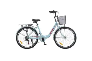 Велосипед SPARK CITY CELINE (колеса - 26, алюмінієва рама - 17) блакитний - Магазин ВелоБуча
