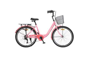 Велосипед SPARK CITY CELINE (колеса – 26, алюминиевая рама – 17) розовый - Магазин ВелоБуча