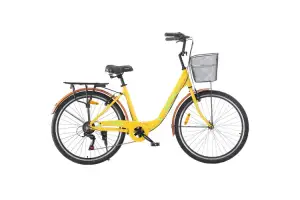 Велосипед SPARK CITY TEYA (колеса - 26, алюмінієва рама - 17) жовтий - Магазин ВелоБуча