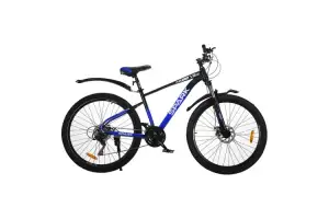 Велосипед SPARK VIBE (колеса - 27,5, сталева рама - 17) чорний з синім - Магазин ВелоБуча