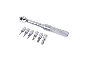 Ключ трещётка с насадками Birzman Torque Wrench 3-15nm 3,4,5,6,8mm,T25 - Магазин ВелоБуча