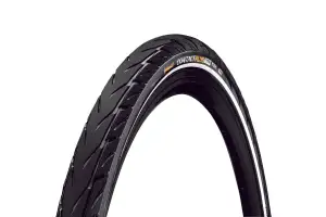Покрышка Continental Contact Plus City, 26 x 2.20, черная, не складная, светоотражающая Покрышка Continental Contact Plus City, 26 x 2.20, черная, не складная, светоотражающая