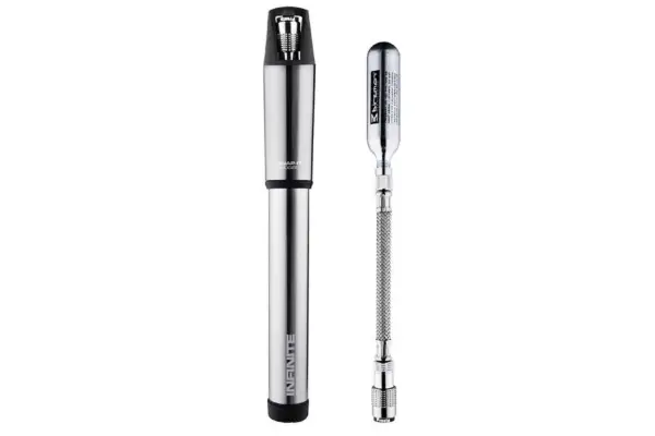 Насос велосипедний Birzman Infinite Apogee ROAD SILVER with CO2 - Магазин ВелоБуча