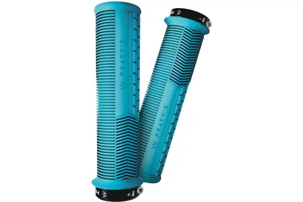 Грипси Peatys Monarch Grip Mushroom, Thin 30>32mm, Trail Comfort, Turquoise - Магазин ВелоБуча