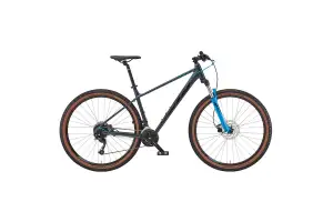 Велосипед KTM CHICAGO 271 27.5"рама S/38 сірий (чорно/синій) 2022/2023