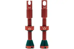 Ніпелі Peatys x Chris King Tubeless Valves, 42mm, Red - Магазин ВелоБуча