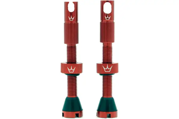 Ніпелі Peatys x Chris King Tubeless Valves, 42mm, Red - Магазин ВелоБуча