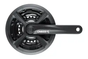 Комплект шатунов ONRIDE Trio 820P, под квадрат, 170 мм, 42-34-24Т, на 6/7/8 шв., черный - Магазин ВелоБуча
