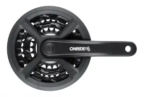 Комплект шатунов ONRIDE Trio 810P, под квадрат, 170 мм, 42-32-22Т, на 6/7/8 шв., черный - Магазин ВелоБуча