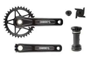 Комплект шатунов ONRIDE Solo Pro 1220, под Hollowtech, 170 мм, 34Т, на 12/11 шв., с кареткой, черный - Магазин ВелоБуча