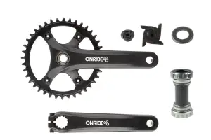Комплект шатунов ONRIDE Solo Pro 1120, Hollowtech, 170 мм, 40Т, BCD 110 мм, на 11/10/9 шв., с кареткой. - Магазин ВелоБуча