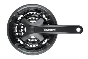 Комплект шатунов ONRIDE Trio 920P, под квадрат, 175 мм, 44-32-22Т, на 9 шв., черный - Магазин ВелоБуча