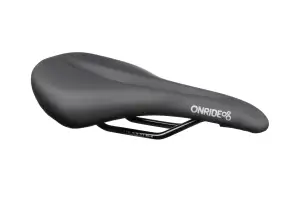 Седло ONRIDE Feel 20, стальные рамки, 254x158 мм, с отверстием, черный - Магазин ВелоБуча