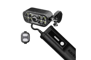 Велосипедная фара Ravemen XR6000 (6000 lm, 8000 mAh) наружная батарея, беспроводная кнопка - Магазин ВелоБуча