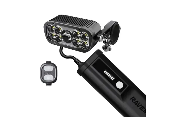 Велосипедная фара Ravemen XR6000 (6000 lm, 8000 mAh) наружная батарея, беспроводная кнопка - Ravemen - Магазин ВелоБуча Велосипедная фара Ravemen XR6000 (6000 lm, 8000 mAh) наружная батарея, беспроводная кнопка - Магазин ВелоБуча