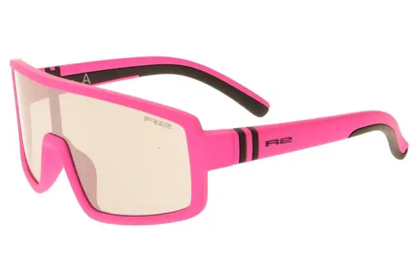 Дитячі окуляри R2 INVADER neon/pink (TPEE), лінза smoke, silver mirror, кат. 2 - Магазин ВелоБуча