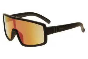 Детские очки R2 INVADER black (TPEE), линза brown, покрытие black/red fake revo, кат. 2