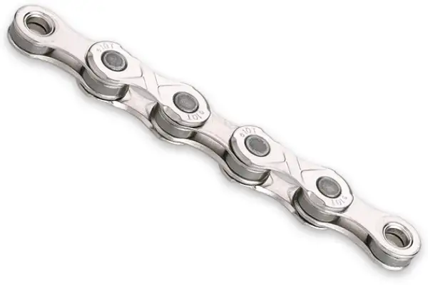 Цепь KMC e10 Silver 10 скоростей 122 звена серебряный + замок - Магазин ВелоБуча