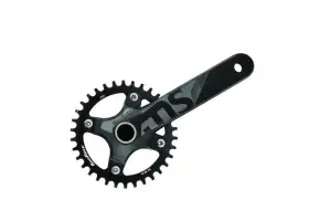 Комплект шатунів SunRace FCMS0V Hollowtech (вісь 24мм), 175 мм, 34T, 96BCD, на 11/10/9шв., чорний - Магазин ВелоБуча