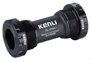 Каретка Kenli KL-110A, наружные чашки, с пыльниками, вал 24 мм, 68/73 мм, черная - Магазин ВелоБуча