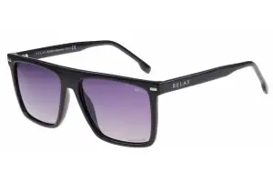 Очки Relax Bahamas черные глянцевые, линза smoke grady (Polarized TAC), кат. 3 Очки Relax Bahamas черные глянцевые, линза smoke grady (Polarized TAC), кат. 3