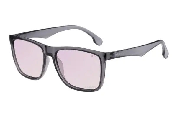 Окуляри Relax Alburry сірі глянсові, лінза smoke (Polarized TAC 1,1mm), фіолетовий, кат. 3 - Магазин ВелоБуча