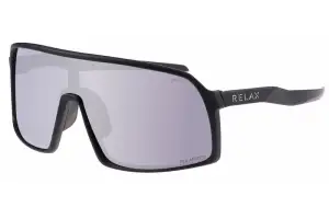 Окуляри Relax Prati чорні матові, лінза smoke (Polarized TAC), білий sensor, кат. 3
