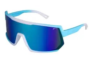 Очки Relax Lantao blue, white shiny, линза smoke (PC), ice blue revo, кат. 3