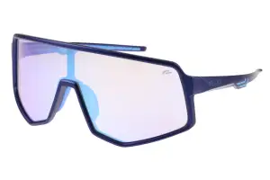 Очки Relax Langeland синие матовые, линза smoke (PC), ice blue revo, кат. 3