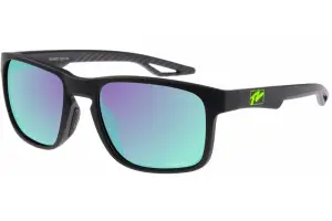 Окуляри Relax Baltra чорні гумові, лінза smoke (Polarized TAC 1,1mm), green revo, кат. 3