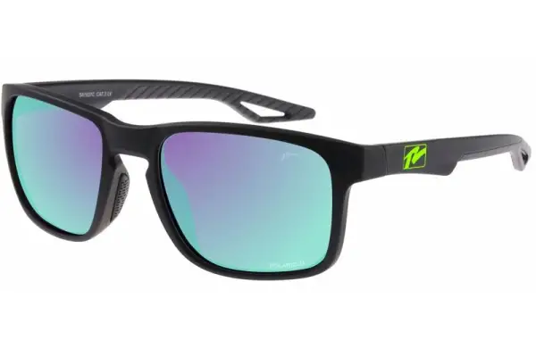 Окуляри Relax Baltra чорні гумові, лінза smoke (Polarized TAC 1,1mm), green revo, кат. 3 - Магазин ВелоБуча