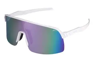 Очки Relax Judo white shiny, линза smoke (PC), purple revo, кат. 3 - Магазин ВелоБуча