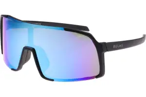Окуляри Relax Dingo чорні матові, лінза green (TAC 1,0mm), ice blue platinum, кат. 3